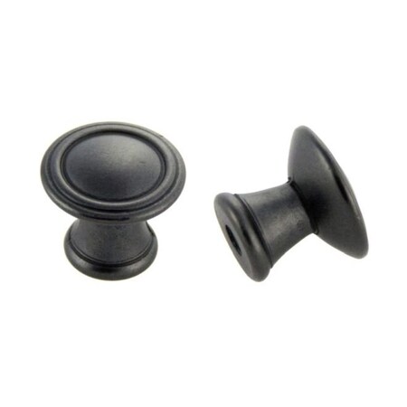 Crown 1-1/5" Deco Cabinet Knob Weathered Black Finish CHK80110DACM